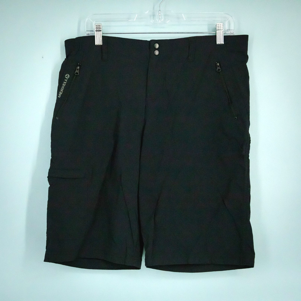 Merrell Size 14 Black Belay Select Wick Bermuda Outdoor Hiking Nylon Shorts